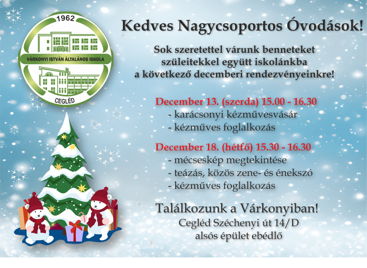 Meghívó decemberi programjainkra