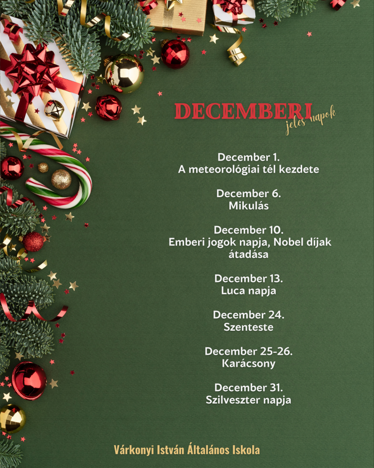 Decemberi jeles napok