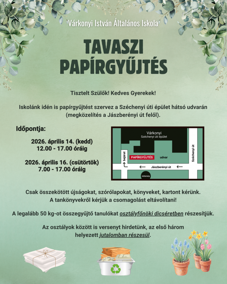 Tavaszi papírgyűjtés