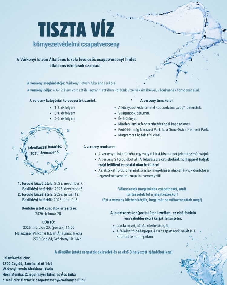 Tiszta víz - I. forduló